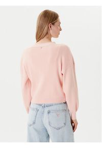 Guess Kardigan W5YR07 Z2ZK2 Różowy Oversize. Kolor: różowy. Materiał: bawełna