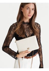 Pinko - PINKO Torebka Flat Classic PE 23 PCPL 100455 A0F1 Écru. Kolor: kremowy. Materiał: skórzane #5
