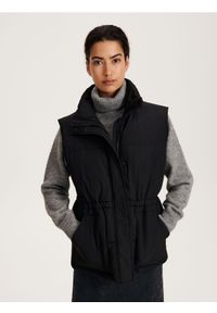 Reserved - Kamizelka z ociepleniem - czarny. Kolor: czarny. Materiał: tkanina. Wzór: gładki #1