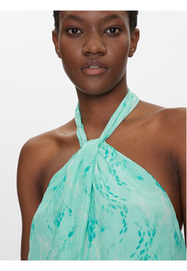 Fracomina Sukienka letnia FS25SD3006W422J3 Błękitny Regular Fit. Kolor: niebieski. Materiał: wiskoza. Sezon: lato