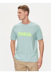 Hugo T-Shirt Decation 50515282 Niebieski Regular Fit. Kolor: niebieski. Materiał: bawełna