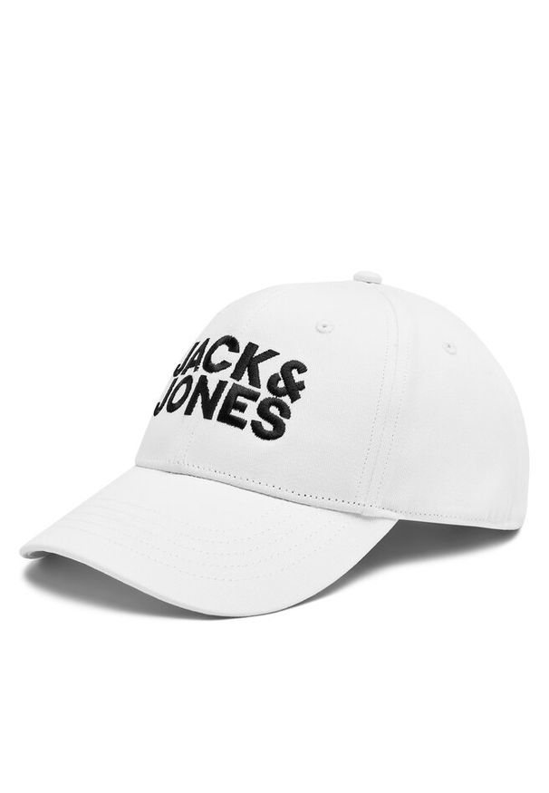 Jack & Jones - Czapka z daszkiem Jack&Jones. Kolor: biały