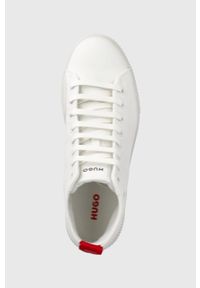Hugo - HUGO trampki Zero damskie kolor biały. Nosek buta: okrągły. Zapięcie: sznurówki. Kolor: biały. Materiał: włókno. Szerokość cholewki: normalna #5