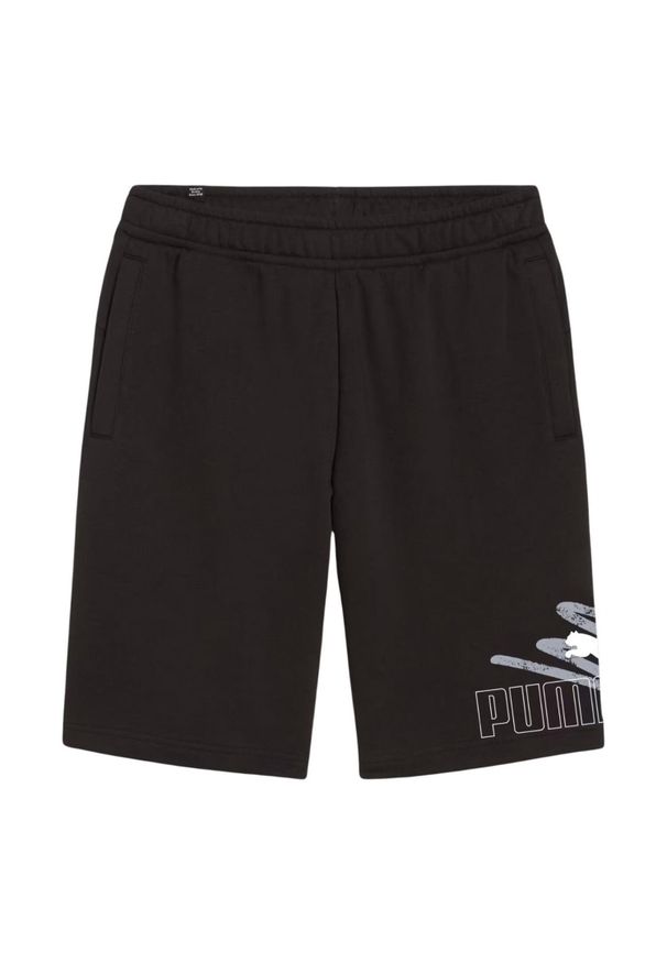 Puma - Męskie Spodenki Z Logo Graficznym ESS. Kolor: czarny. Sport: turystyka piesza