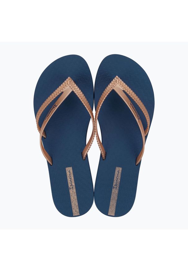 Japonki damskie Ipanema Bossa. Okazja: na plażę. Kolor: niebieski. Styl: sportowy