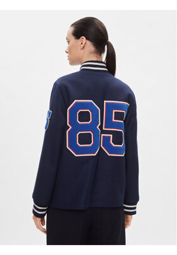 TOMMY HILFIGER - Tommy Hilfiger Kurtka bomber Collegiate Wool Blend Varsity WW0WW40479 Granatowy Regular Fit. Kolor: niebieski. Materiał: wełna