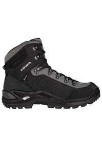 Buty trekkingowe męskie Lowa Renegade Warm Mid Gtx 2024. Wysokość cholewki: za kostkę. Zapięcie: sznurówki. Kolor: czarny. Materiał: guma, skóra, syntetyk, materiał, tkanina. Szerokość cholewki: normalna