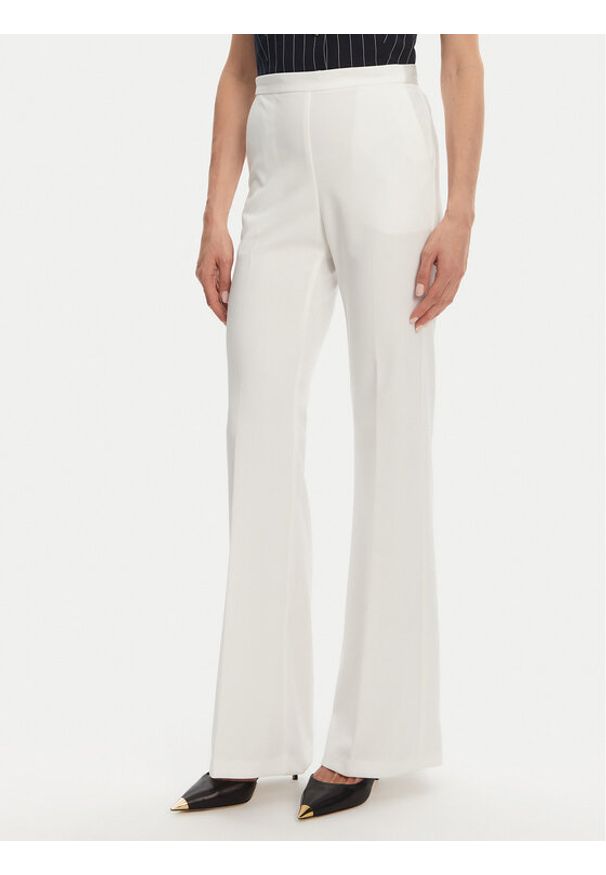 Imperial Spodnie palazzo P3E9JAW Écru Wide Leg. Materiał: syntetyk