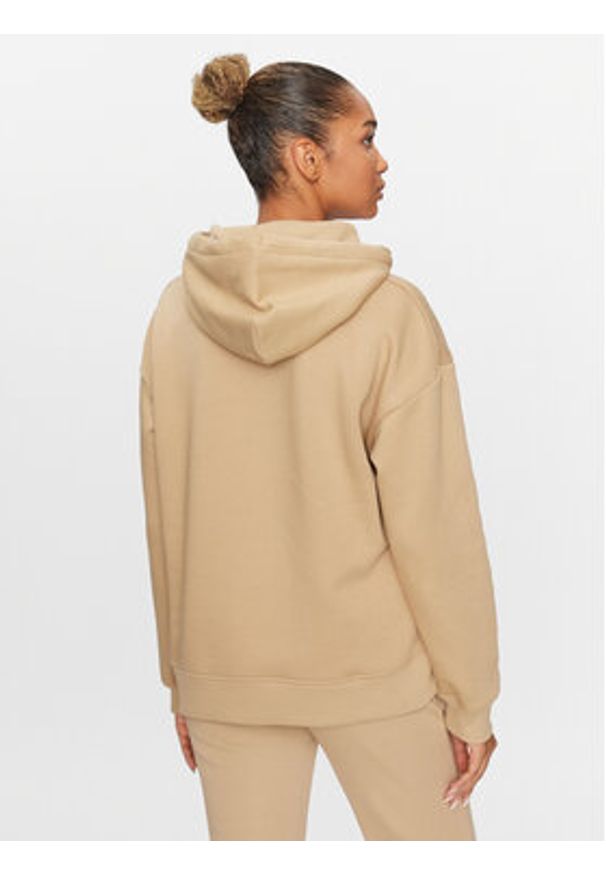 GANT - Gant Bluza Rel Logo Hoodie 4200726 Khaki Relaxed Fit. Kolor: brązowy. Materiał: bawełna