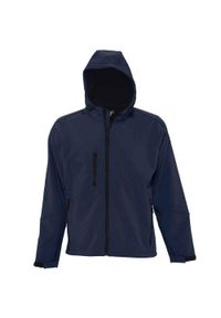 SOL'S - Męska Kurtka Soft Shell Replay Z Kapturem. Typ kołnierza: kaptur. Kolor: niebieski