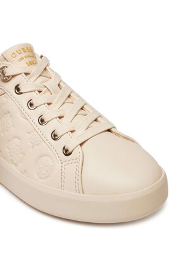 Guess Sneakersy FLJRON FAL12 Beżowy. Kolor: beżowy. Materiał: skóra