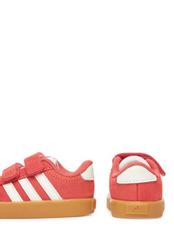 Adidas - adidas Sneakersy VL Court 3.0 Shoes JR2218 Czerwony. Kolor: czerwony. Materiał: zamsz, skóra
