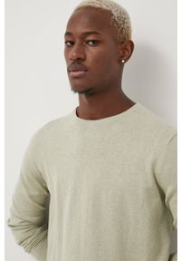 Tom Tailor sweter bawełniany męski kolor zielony. Okazja: na co dzień. Kolor: zielony. Materiał: bawełna. Długość rękawa: długi rękaw. Długość: długie. Styl: casual #3