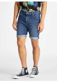 Lee - LEE RIDER SHORT MĘSKIE SZORTY JEANSOWE HAWAII DARK L73FMGFL. Materiał: jeans