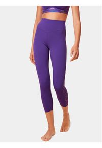 Triumph Legginsy Cardio RTW 7/8 High Waist Leggings Logo 10215957 Fioletowy Slim Fit. Stan: podwyższony. Kolor: fioletowy. Materiał: syntetyk #1