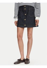 TOMMY HILFIGER - Tommy Hilfiger Spódnica jeansowa WW0WW50008 Granatowy Regular Fit. Kolor: niebieski. Materiał: bawełna #1