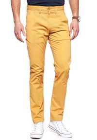Lee - LEE SPODNIE MĘSKIE CHINO TINSEL L768FT52. Kolor: żółty. Materiał: jeans, materiał. Styl: klasyczny, elegancki, wizytowy #1