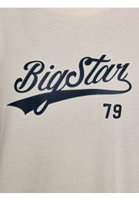 Big-Star - Koszulka dziewczęca oversize z nadrukiem kremowa Emillia 103. Okazja: na uczelnię. Kolor: biały. Materiał: dzianina, jeans. Wzór: nadruk #4