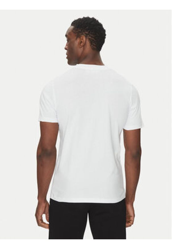 Karl Lagerfeld - KARL LAGERFELD T-Shirt 755021 552224 Biały Regular Fit. Typ kołnierza: dekolt w karo. Kolor: biały. Materiał: bawełna