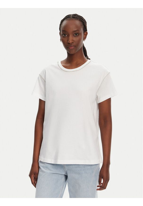 Liu Jo T-Shirt WA5148 J4893 Biały Regular Fit. Kolor: biały. Materiał: bawełna
