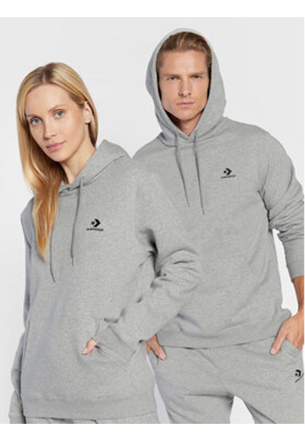 Converse Bluza Unisex Go-To Embroidered Star Chevron 10024509-A06 Szary Standard Fit. Kolor: szary. Materiał: bawełna