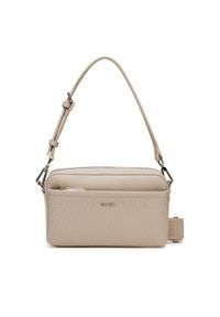 Calvin Klein Torebka Ck Must Aop Double Straps Camera LV04F3080G Brązowy. Kolor: brązowy. Materiał: skórzane