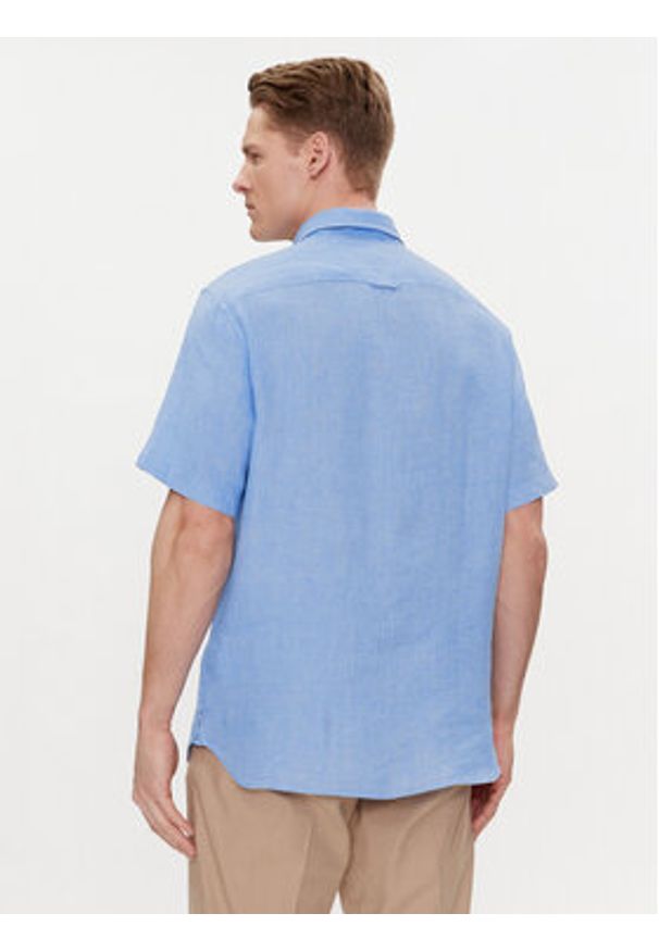 TOMMY HILFIGER - Tommy Hilfiger Koszula MW0MW35207 Niebieski Regular Fit. Kolor: niebieski. Materiał: len