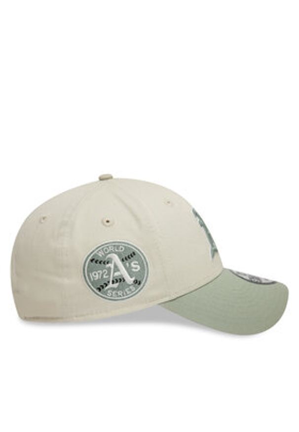 New Era Czapka z daszkiem Oakland Athletics World Series Patch 9FORTY 60595244 Beżowy. Kolor: beżowy. Materiał: bawełna