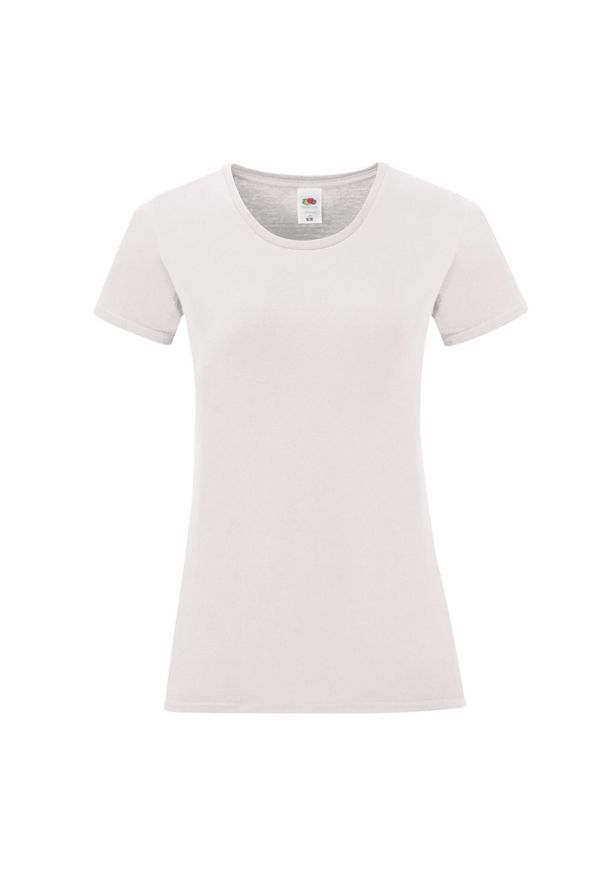 FRUIT OF THE LOOM - Koszulka Damska Iconic Plain T-shirt. Kolor: biały