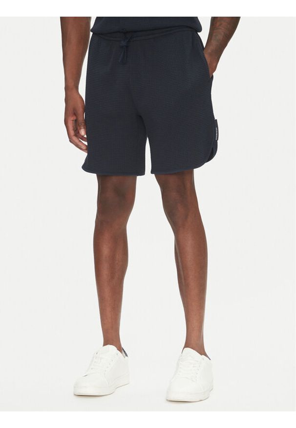 Emporio Armani Underwear Szorty sportowe EM000631 AF10792 UB102 Granatowy Regular Fit. Kolor: niebieski. Materiał: bawełna. Styl: sportowy