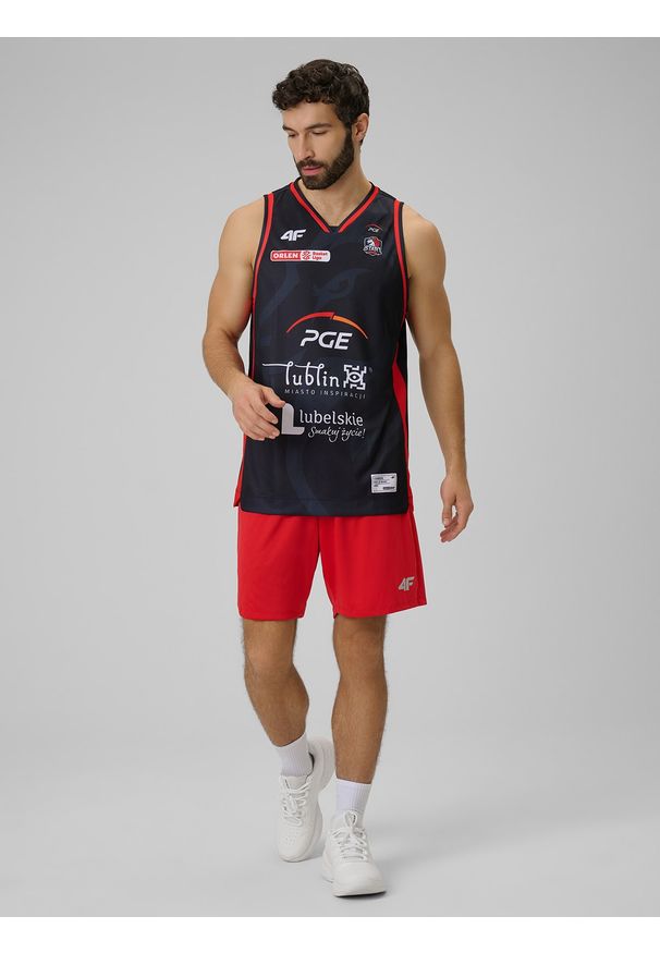 4f - 4F Koszulka meczowa replika wyjazdowa z sezonu 2025/26 męska 4F x Start Lublin - czarna XL. Kolor: czarny. Materiał: materiał. Długość: długie. Wzór: nadruk. Sport: fitness