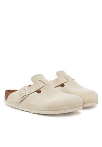 Birkenstock Klapki Boston zamsz 1027693 Biały. Kolor: biały. Materiał: zamsz, skóra #5