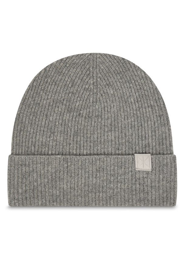 Calvin Klein Czapka Emblem LV04D8013G Szary. Kolor: szary. Materiał: kaszmir, materiał