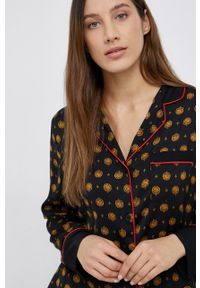 DKNY - Dkny Piżama YI2922486 damska kolor czarny. Kolor: czarny. Materiał: tkanina #5