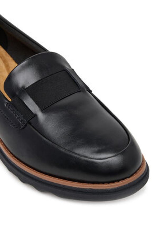Clarks Półbuty Sharon Pace 26184342 Czarny. Kolor: czarny. Materiał: skóra