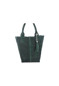 Barberini's - Shopper bag skórzany BARBERINI'S c. zielony 375/8-42. Kolor: zielony. Materiał: skórzane. Styl: elegancki