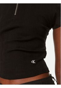 Calvin Klein Jeans Bluzka Variegated J20J223564 Czarny Slim Fit. Kolor: czarny. Materiał: bawełna #3