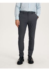 Reserved - Spodnie chino slim - ciemnoszary. Kolor: szary. Materiał: tkanina, bawełna #1