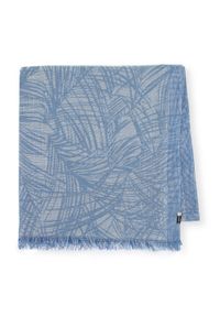 Wittchen - Damski szal z bawełny dwustronny. Kolor: niebieski. Materiał: bawełna. Wzór: gładki. Styl: klasyczny, elegancki #1