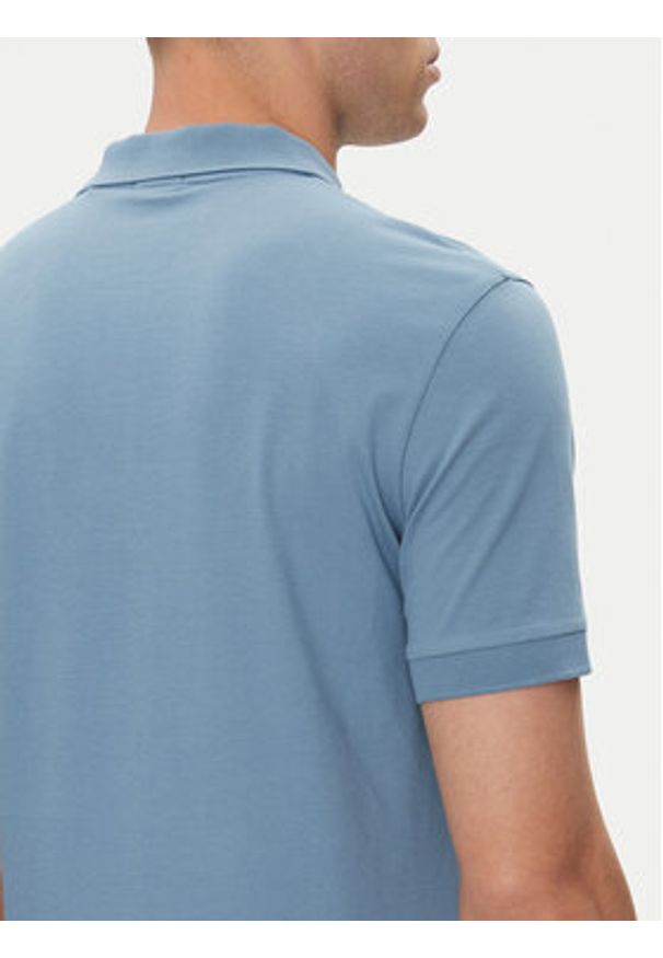 BOSS Polo Passenger 50507803 Niebieski Slim Fit. Typ kołnierza: polo. Kolor: niebieski. Materiał: bawełna