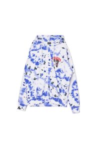 Cropp - Wzorzysta rozpinana bluza z kapturem - Biały. Typ kołnierza: kaptur. Kolor: biały. Materiał: bawełna, dzianina. Długość rękawa: długi rękaw. Długość: długie. Wzór: nadruk. Styl: klasyczny #1