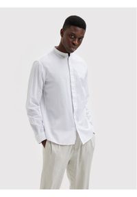 Selected Homme Koszula New Linen 16079054 Biały Regular Fit. Kolor: biały. Materiał: bawełna