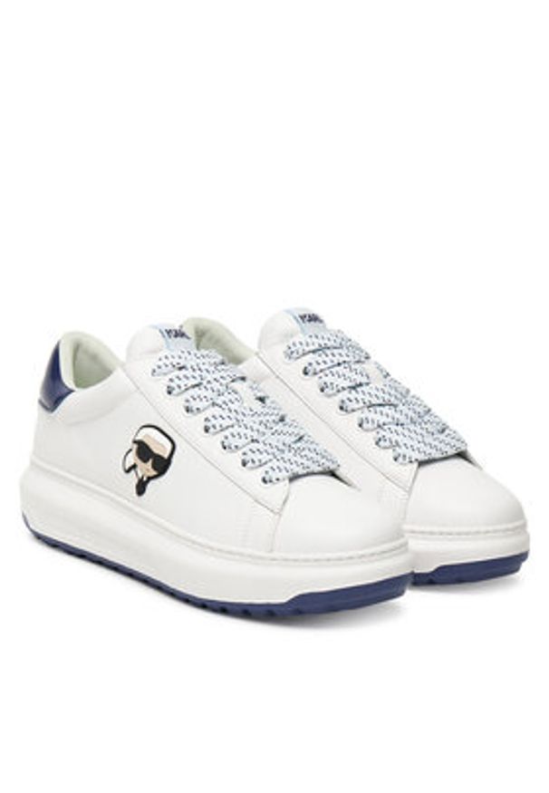 Karl Lagerfeld - KARL LAGERFELD Sneakersy KL57530 Biały. Kolor: biały. Materiał: skóra