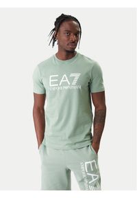 EA7 Emporio Armani T-Shirt 7M001412 AF22264 U7243 Zielony Regular Fit. Kolor: zielony. Materiał: bawełna #1