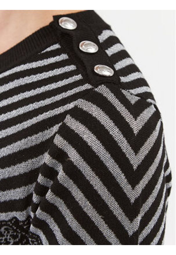 Guess Sweter W3BR26 Z3AE0 Czarny Slim Fit. Kolor: czarny. Materiał: syntetyk
