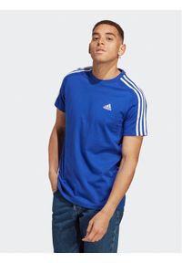 Adidas - adidas T-Shirt Essentials Single Jersey 3-Stripes T-Shirt IC9338 Niebieski Regular Fit. Kolor: niebieski. Materiał: bawełna