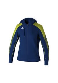 ERIMA - Damska bluza dresowa z kapturem Erima Evo Star. Typ kołnierza: kaptur. Kolor: niebieski, zielony, wielokolorowy. Materiał: dresówka. Sport: piłka ręczna, fitness #1