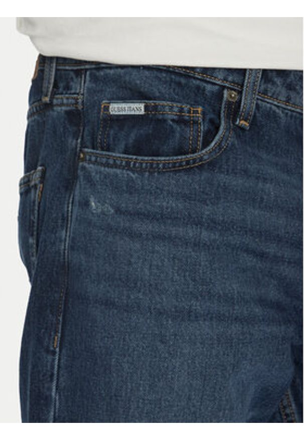 Guess Jeans Jeansy M5YA1C D5MK1 Granatowy Regular Fit. Kolor: niebieski