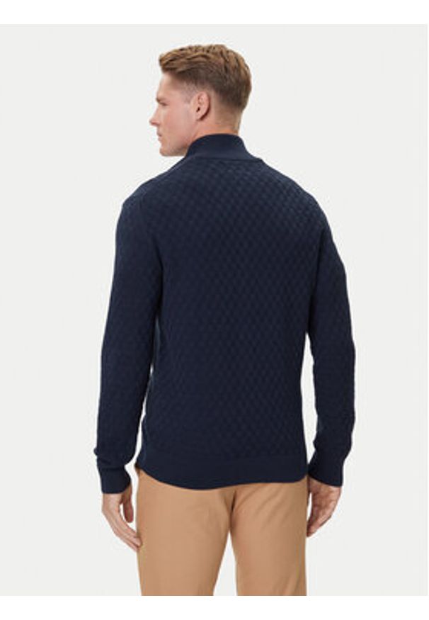 GANT - Gant Kardigan 8030263 Granatowy Regular Fit. Kolor: niebieski. Materiał: bawełna