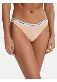 Calvin Klein Underwear Stringi 000QD5043E Pomarańczowy. Kolor: pomarańczowy. Materiał: bawełna #1